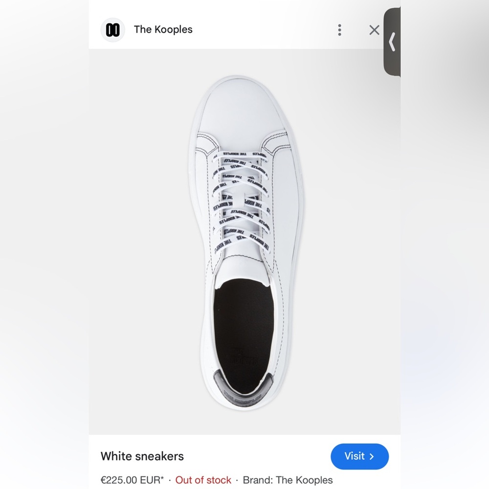 The Kooples - White Classic Sneakers New in Box - Picture 5 of 6
